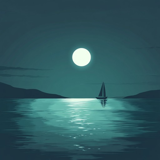 In this track, the music captures the peaceful yet mysterious atmosphere of a nocturnal sea voyage. Soft melodies mimic the gentle rocking of waves and the distant call of sea creatures. The composition aims to evoke a sense of solitude and introspection while exploring the vast, quiet ocean under the moon's silver gaze.