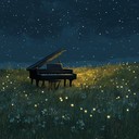 gentle piano over ambient textures evokes deep contemplation