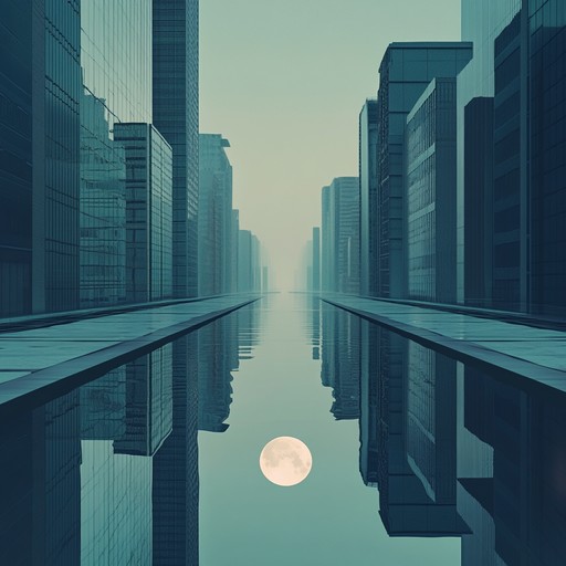 An instrumental blending mellow synths and soft percussion capturing tranquility of a city under moonlight, creating a soothing atmosphere perfect for relaxation.