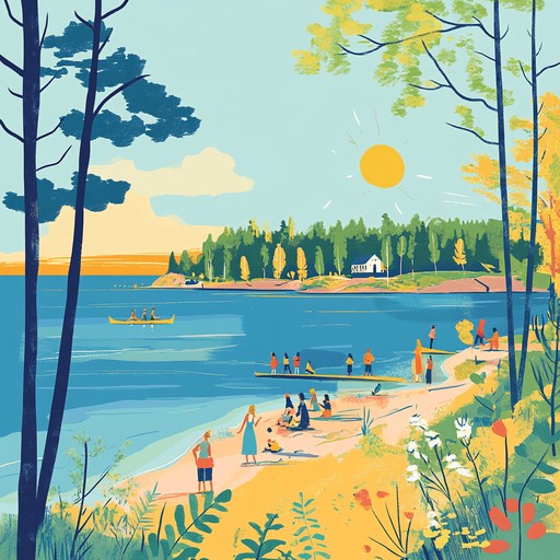 This instrumental suomipop track embraces the carefree spirit of finnish summers, blending cheerful melodies with light hearted rhythms to evoke images of sunny days, laughter, and the joy of nature. The song captures relaxation and happiness, inviting listeners to immerse themselves in the warmth and light of finland's summer season.