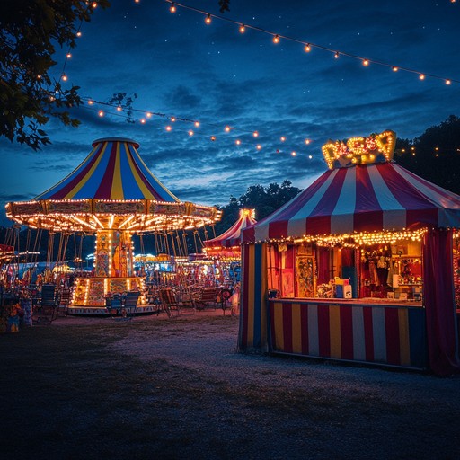 Step into a moonlit carnival where nostalgic melodies blend with dreamy waltz rhythms. The accordion leads this enchanting composition, supported by soft strings and chimes. Listeners are wrapped in a whimsical and serene atmosphere reminiscent of timeless, magical fairgrounds.