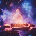 an instrumental blending mystical ambiance with retro synth textures