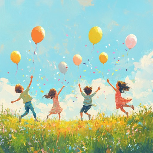 A cheerful and energetic instrumental track featuring lively melodies that evoke the boundless enthusiasm and imagination of children at play. The music is designed to inspire joy, movement, and laughter, capturing the essence of childhood wonder.