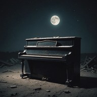 haunting piano in deserted backdrop.