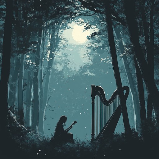 A soft and haunting melody that immerses the listener in the enigmatic atmosphere of a midnight forest, filled with the whispers of nature and an underlying sense of mystery. Perfect for relaxing yet dark ambiance.