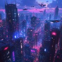 an instrumental cyberpunk journey blending synth and futuristic beats.