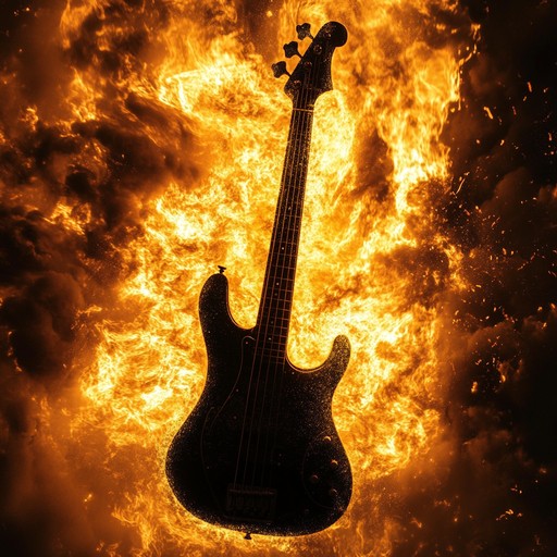 A sonic storm of aggression, combining electric bass and intense drum rhythms, creating an atmosphere of unleashed fury and relentless power.