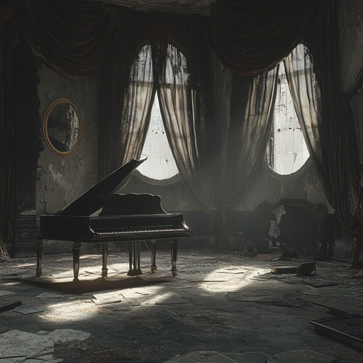 A haunting instrumental waltz that captures the eerie atmosphere of an abandoned ballroom where shadows dance and whispers of long lost melodies fill the air. The harpsichord leads the listener through a chilling journey, evoking images of ghostly figures swaying to the music.