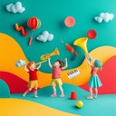 energetic, rebellious children’s music with playful anarchy themes.