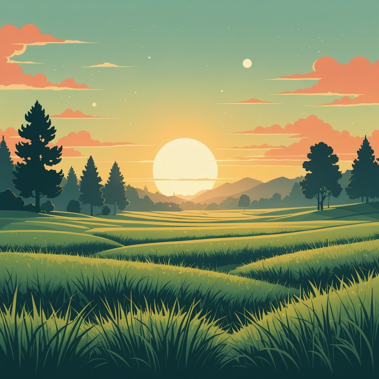 A serene, calming track featuring a gentle flute melody effortlessly flowing over a subtle, soft synth background, evoking images of a tranquil meadow at sunrise. Perfect for relaxation and reflective moments