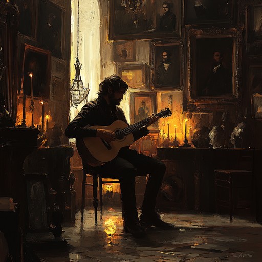 Imagine a composition where each note from the classical guitar tells a story of days long past, embodying the spirit and wisdom of ancient times. The music serves as a bridge to the world's heritage and nostalgia.