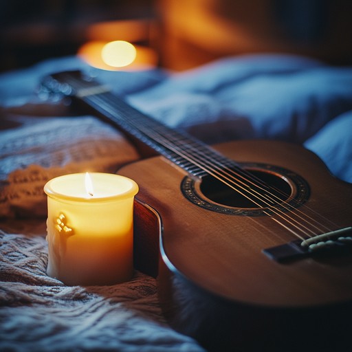 Delve into an ethereal atmosphere with soft, spiritual acoustics that foster deep reflection and tranquility within an intimate bedroom environment. Ambient tones and serene melodies coalesce to create an enveloping soundscape for introspective moments.