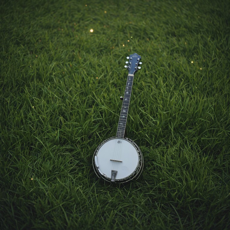 Nighttime serenade spins a captivating tale through the sounds of a gently plucked banjo, setting a scene of romance and tranquil beauty under the moonlit sky. Ideal for reflective moments or a night spent outdoors admiring nature's beauty and the company of a loved one.