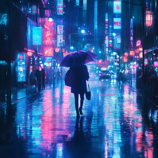 A hypnotic lofi instrumental blending mellow beats and ambient city sounds, creating a dreamy atmosphere that encapsulates the serenity and solitude of the urban nightscape.