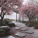 tranquil, melodic jpop capturing peaceful garden vibes