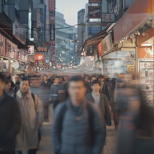 Embracing seoul's evening charm, this composition fuses traditional korean sounds with energetic beats and vibrant k pop rhythms, uplifting the spirits amid the city's lit skyscrapers.