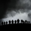 an intense, angry military march filled with powerful drums.