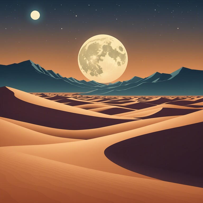 In this track, a haunting oud plays a complex melody that captures the eeriness and solitude of a desert under the moonlight. The arrangement mimics the sound of shifting sands and whispered secrets in ancient ruins, evoking a sense of both wonder and unease.