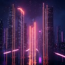 a futuristic ambiance with relaxing, chill vibes