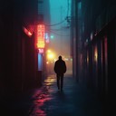 haunting synths weave through shadows of deserted urban nights