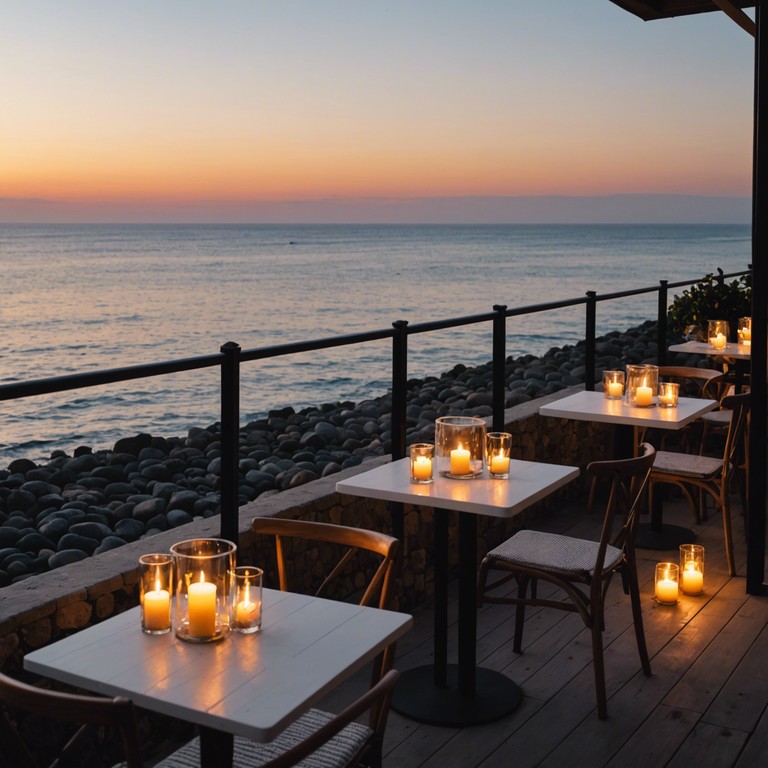 Imagine a warm, serene sunset at a quaint cafe by the sea. The smooth, flowing rhythms of bossa nova encapsulate a sense of peace and contentment, perfectly complementing the picturesque views. This track uses soft, melodious tunes to evoke feelings of relaxation and joy in every note, ideal for unwinding or gentle background music during an intimate gathering.