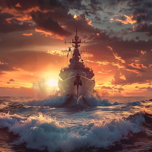 A dynamic instrumental track paying tribute to the russian navy's adventurous and bold sailing missions. Featuring uplifting melodies and powerful dynamics, this epic composition combines traditional russian influences with a modern, cinematic orchestration. The music evokes the thrill of the open sea, proud naval heritage, and the bravery of those who sail under the naval banner.