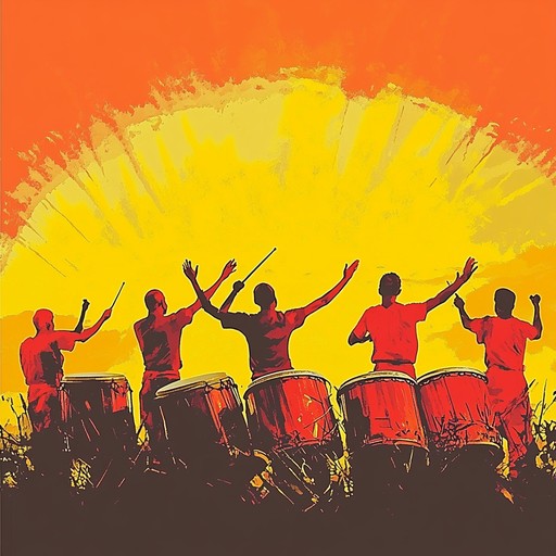 Using real african drumming techniques, this piece merges time honored rhythms with the narrative of a day on the african plains, beginning with a tranquil sunrise and evolving into an expressive, rhythmic celebration of life and community under the setting sun