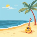 an upbeat jingle blending tropical rhythms with playful melodies