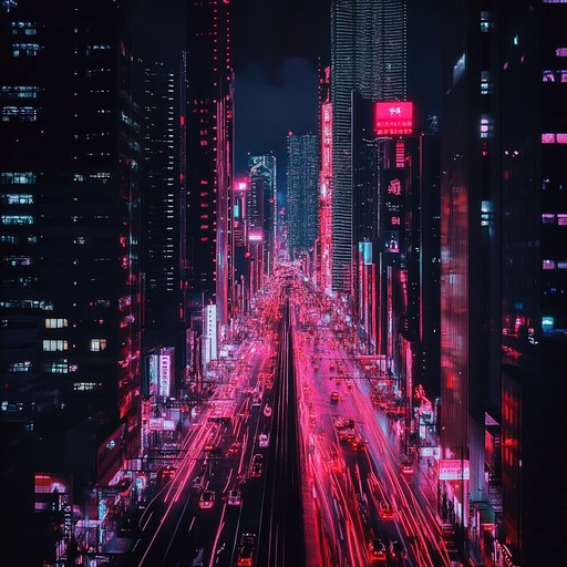 A dynamic instrumental track that captures the energy of a bustling cityscape at night, blending bright synth melodies with a pulsating rhythm to evoke movement and excitement.