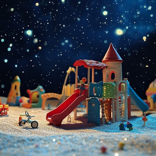 A delightful and surreal soundscape created using whimsical toy instruments and airy synths to evoke childhood dreams and wonder. The gentle chimes and playful melodies mirror an innocent and dreamlike world where imagination reigns supreme