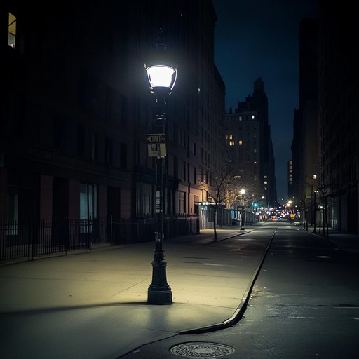 A deeply moving instrumental piece capturing the sadness and isolation of a solitary streetlight's glow on a deserted broadway street, evoking the loneliness of forgotten dreams and unfulfilled aspirations. The music blends melancholic piano melodies with subtle orchestral arrangements, painting a poignant picture of heartache and desolation.