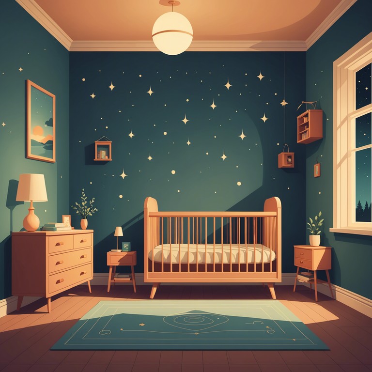 A sweet, music box driven melody that softly plays as a bedtime companion for youngsters, creating a comforting atmosphere that encourages a restful sleep.