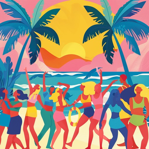 Feel the energy of rhythmic reggaeton beats capturing a joyful celebration under the tropical sunshine with uplifting melodies and infectious rhythms making listeners dance and feel alive.