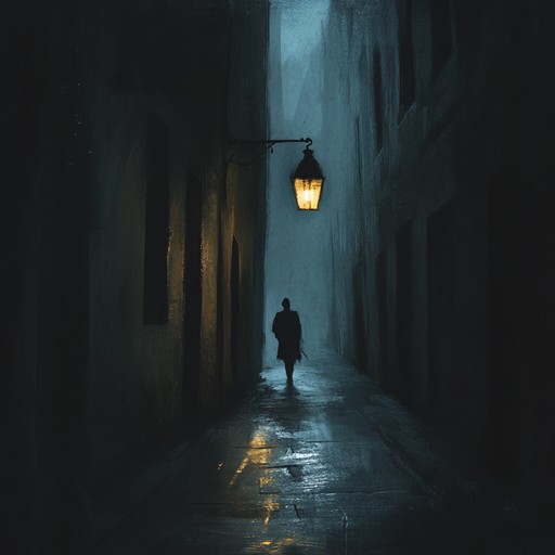 A slow, haunting blues piece that evokes the feel of a dark, lonely night. The guitar melodies have a sinister undertone, wandering through eerie minor scales. The background is filled with subtle, haunting whispers that give a sense of lurking danger. This track conjures images of desolate alleys and shadowy figures, perfect for setting a chilling mood