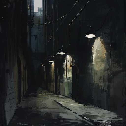 Dive into a smoky late night alley where tension lurks behind every corner. The intricate jazz melodies swirl, creating a mysterious and suspenseful atmosphere. Perfect for a tense urban scene.