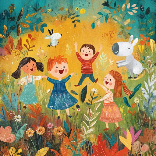 A lively and cheerful melody that brings to life the image of animated critters parading through a meadow, sparking joy and imagination in children