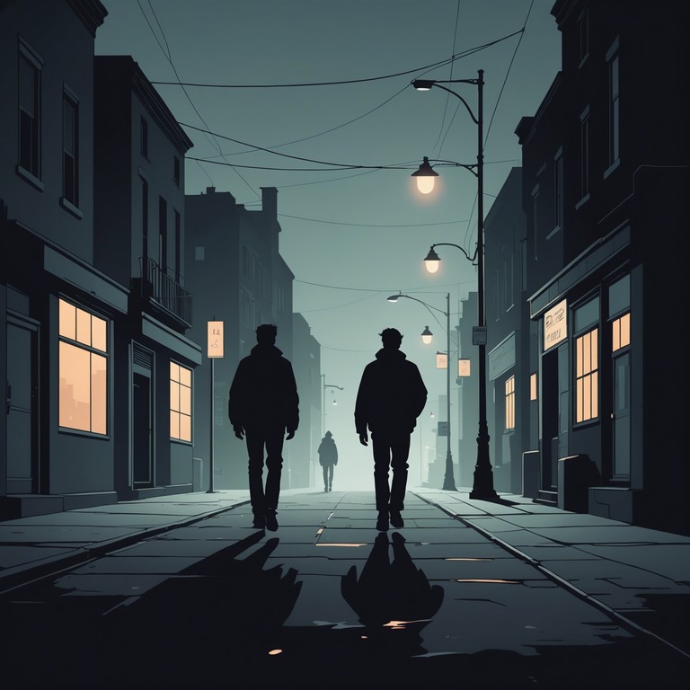 A smooth yet poignant track capturing the essence of city life's nocturnal pulse, blending soul’s depth with jazz's complexity. The music projects an ambience of walking through misty streets illuminated by fading streetlights, with echoing bass lines and crisp high hats that narrate the untold stories of the nighttime cityscape.