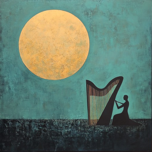 A melancholic exploration of lunar murmurs, featuring slow tempo and haunting whispers that traverse through ethereal soundscapes, incorporating deep reverb and poignant synths to create a reflective and nostalgic ambience.