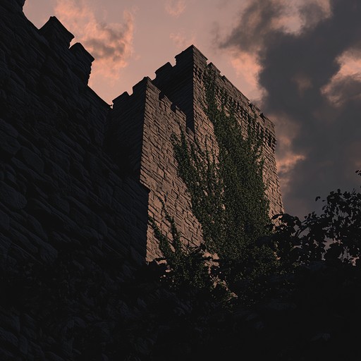 In an ancient castle covered in the ivy of time, chilling tunes play, whispering secrets of the past through the echoes of silent halls. The harpsichord's plucking evokes the intrigue and sorrow of days gone by, perfectly captured in the tones of d minor.