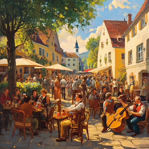 A spirited instrumental evoking the energetic environment of a bavarian festival, blending traditional melodies with upbeat rhythms for a delightful summer experience.