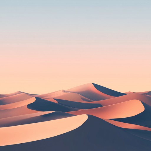 An instrumental piece blending traditional middle eastern melodies with ambient textures, creating a relaxing soundscape that transports listeners to a tranquil desert at dusk.