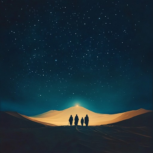 This evocative composition captures the essence of a middle eastern night with shadowy oud melodies, combining traditional rhythmic patterns to create a sense of impending discovery and suspense.