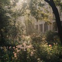 romantic melodies capture garden's serene, flowering ambiance