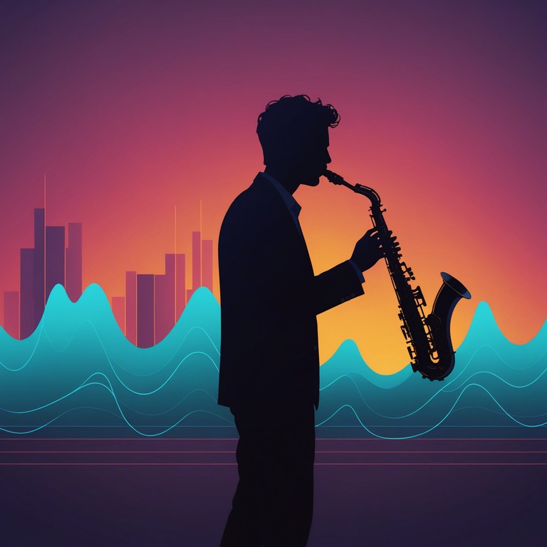 An adventurous exploration into sound, where modern synthetic beats merge with traditional instrumental vibes, creating a contemporary yet timeless auditory journey. The song is driven by a powerful electronic base, layered with the complex woodwind tunes from a digitally enhanced saxophone, echoing both the future and the past.