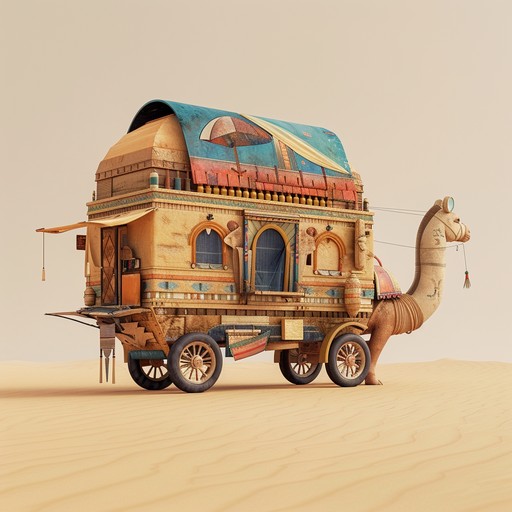 An enchanting instrumental piece that evokes images of a caravan traversing the vast egyptian desert. The mesmerizing melody is carried by the haunting sounds of the ney flute, accompanied by the rhythmic pulsing of the darbuka and the hypnotic strumming of the oud. The music ebbs and flows like the shifting dunes, creating an atmosphere of mystery and wonder.