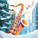 an upbeat instrumental blending holiday charm with funky grooves.