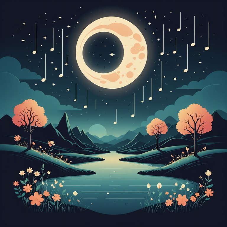 A whimsical rnb track that intertwines mysterious, playful vibes with soul soothing beats, designed to conjure images of moonlit escapades. The composition aims to blend traditional rnb rhythms with unconventional, light hearted elements, creating a unique sonic experience.