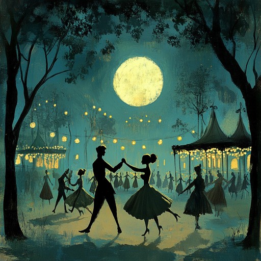 Experience an entrancing blend of dark cabaret melodies infused with euphoric crescendos, invoking a ghostly carnival ambiance at midnight. Ethereal waltzing piano underpins the piece, combined with eerie, soaring violins, evoking a sense of mystical allure as shadowy dancers twirl under moonlit skies.