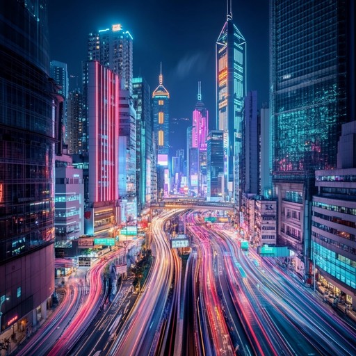 An instrumental track that captures the pulse of the city, blending dynamic trip hop beats with lively urban samples, creating an exhilarating soundscape that propels the listener through bustling streets and luminous skylines.