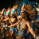 vibrant samba evoking the excitement of rio's carnival parade